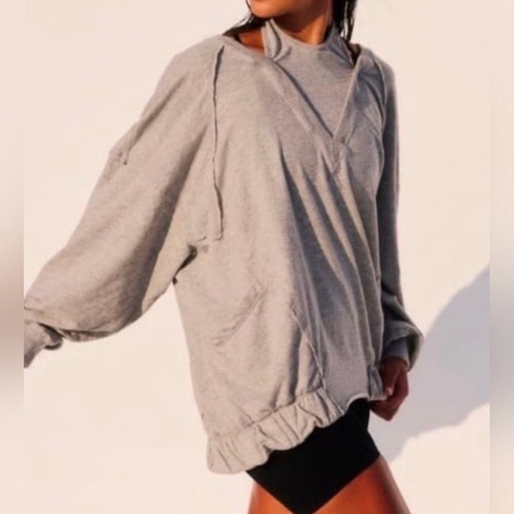 Free People Tryouts Pullover grey NwT med - Picture 5 of 8